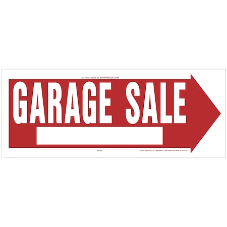 Hy-Ko Garage Sale Sign 6" x 23", 5PK B00612